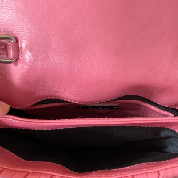 Miu Miu Crystal-embellished pink matelassê leather bag - Picture 6 of 8